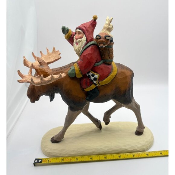 House of Hatten Santas Kingdom Riding Moose Susan M Smith Vintage 1997 REPAIRED - Picture 8 of 11